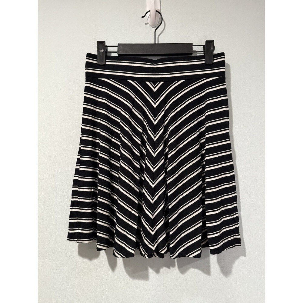 Loft Skirt XSP Black&White Stretch Retro Preppy Flowy Boho Indie Travel Work